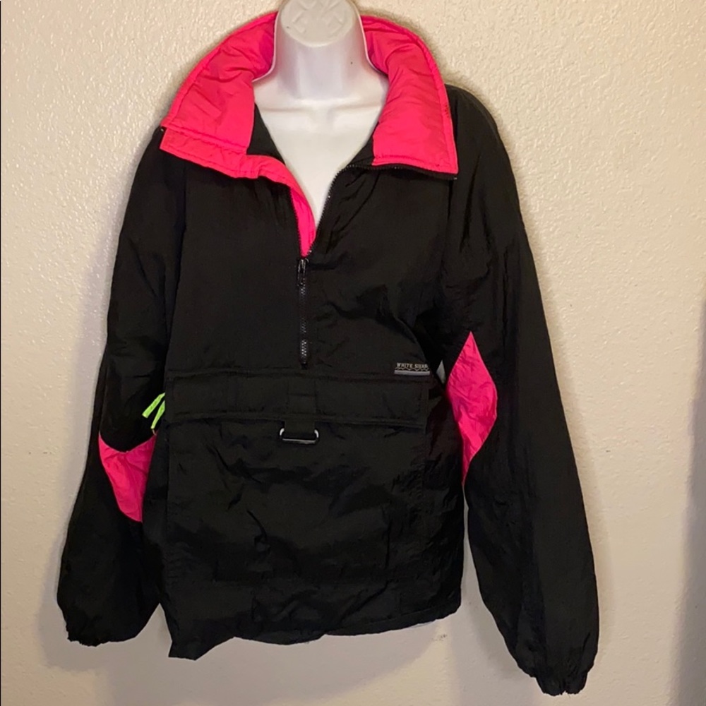 White Sierra Ski Jacket Black Hot Pink Size Medium